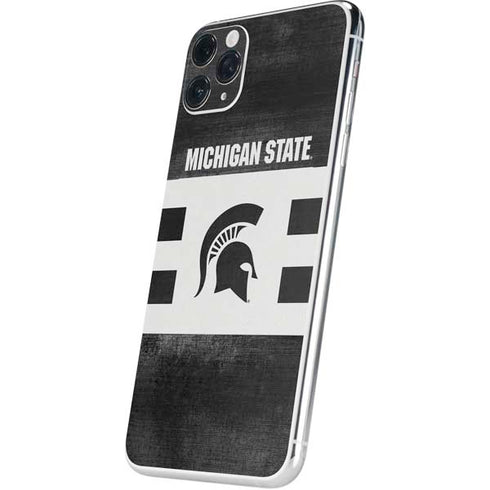 Michigan State University Black and White Stripes iPhone 11 Pro Max Skin
