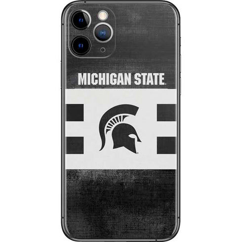 Michigan State University Black and White Stripes iPhone 11 Pro Skin