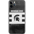Michigan State University Black and White Stripes iPhone 11 Pro Skin