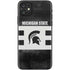 Michigan State University Black and White Stripes iPhone 11 Skin