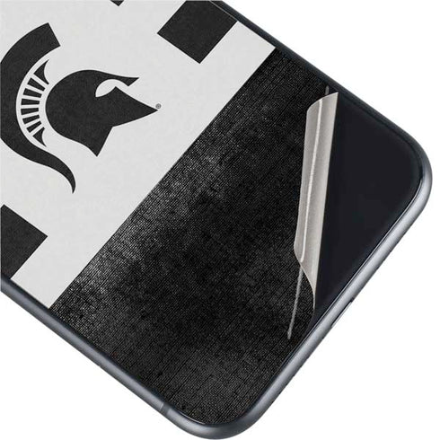 Michigan State University Black and White Stripes iPhone 11 Skin