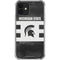 Michigan State University Black and White Stripes iPhone 12 Clear Case