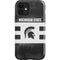 Michigan State University Black and White Stripes iPhone 12 Impact Case