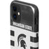 Michigan State University Black and White Stripes iPhone 12 Impact Case