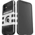 Michigan State University Black and White Stripes iPhone 12 Impact Case