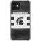 Michigan State University Black and White Stripes iPhone 12 Mini Clear Case
