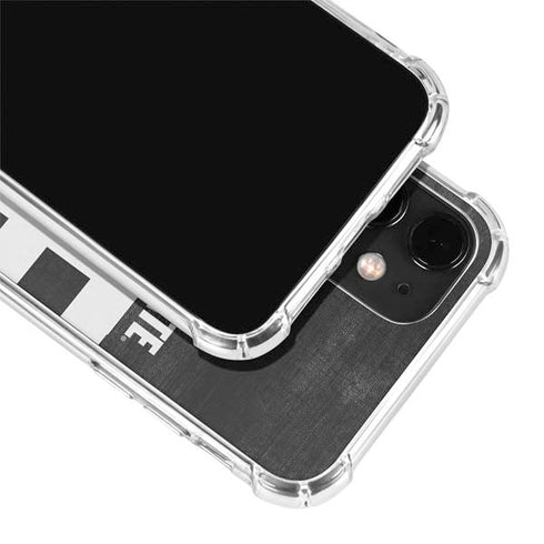 Michigan State University Black and White Stripes iPhone 12 Mini Clear Case