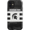 Michigan State University Black and White Stripes iPhone 12 Mini Impact Case