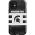 Michigan State University Black and White Stripes iPhone 12 Mini Impact Case