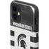 Michigan State University Black and White Stripes iPhone 12 Mini Impact Case