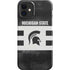 Michigan State University Black and White Stripes iPhone 12 Mini Lite Case