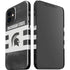 Michigan State University Black and White Stripes iPhone 12 Mini Lite Case