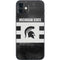 Michigan State University Black and White Stripes iPhone 12 Mini Skin