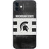 Michigan State University Black and White Stripes iPhone 12 Mini Skin