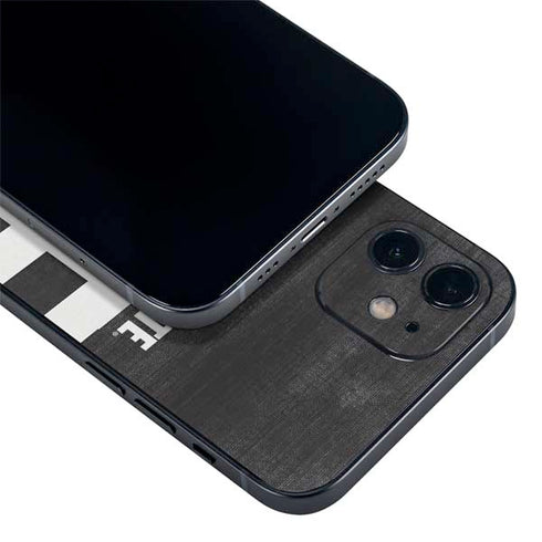 Michigan State University Black and White Stripes iPhone 12 Mini Skin