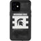 Michigan State University Black and White Stripes iPhone 12 Mini Waterproof Case