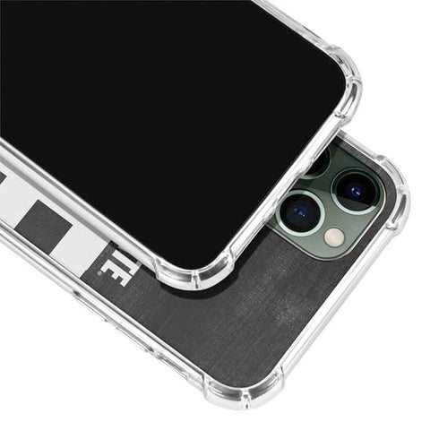 Michigan State University Black and White Stripes iPhone 12 Pro Clear Case