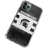 Michigan State University Black and White Stripes iPhone 12 Pro Clear Case