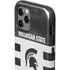 Michigan State University Black and White Stripes iPhone 12 Pro Impact Case