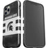 Michigan State University Black and White Stripes iPhone 12 Pro Impact Case
