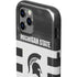 Michigan State University Black and White Stripes iPhone 12 Pro Max Impact Case