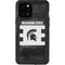 Michigan State University Black and White Stripes iPhone 12 Pro Max Waterproof Case
