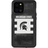 Michigan State University Black and White Stripes iPhone 12 Pro Max Waterproof Case