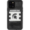 Michigan State University Black and White Stripes iPhone 12 Pro Waterproof Case