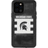 Michigan State University Black and White Stripes iPhone 12 Pro Waterproof Case