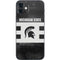 Michigan State University Black and White Stripes iPhone 12 Skin