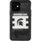 Michigan State University Black and White Stripes iPhone 12 Waterproof Case
