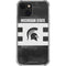 Michigan State University Black and White Stripes iPhone 13 Clear Case