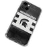 Michigan State University Black and White Stripes iPhone 13 Clear Case