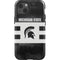 Michigan State University Black and White Stripes iPhone 13 Impact Case