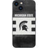 Michigan State University Black and White Stripes iPhone 13 Mini Skin