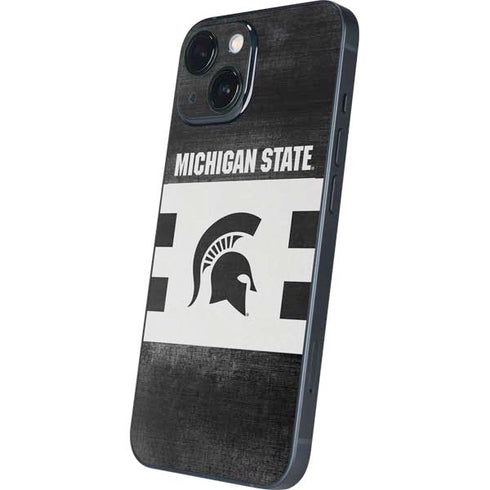 Michigan State University Black and White Stripes iPhone 13 Mini Skin