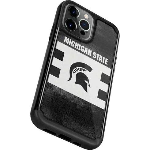 Michigan State University Black and White Stripes iPhone 13 Pro Cargo Case