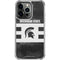 Michigan State University Black and White Stripes iPhone 13 Pro Clear Case