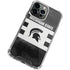 Michigan State University Black and White Stripes iPhone 13 Pro Clear Case