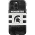 Michigan State University Black and White Stripes iPhone 13 Pro Impact Case
