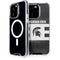Michigan State University Black and White Stripes iPhone 13 Pro MagSafe Case