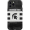 Michigan State University Black and White Stripes iPhone 13 Pro Max Impact Case