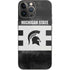 Michigan State University Black and White Stripes iPhone 13 Pro Max Skin