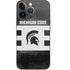 Michigan State University Black and White Stripes iPhone 13 Pro Skin