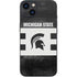 Michigan State University Black and White Stripes iPhone 13 Skin