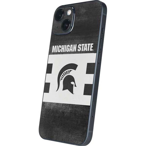 Michigan State University Black and White Stripes iPhone 13 Skin