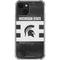 Michigan State University Black and White Stripes iPhone 14 Clear Case