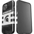 Michigan State University Black and White Stripes iPhone 14 Plus Impact Case