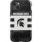 Michigan State University Black and White Stripes iPhone 14 Impact Case