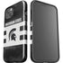 Michigan State University Black and White Stripes iPhone 14 Impact Case